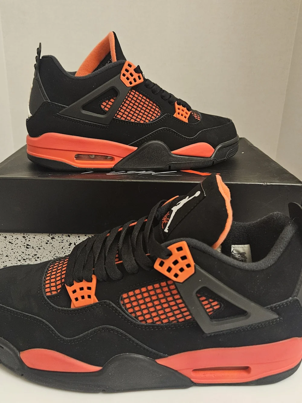 Air Jordan 4 Retro 'Red Thunder' Mens 10 CT8527-016 Streetwear Black Crimson